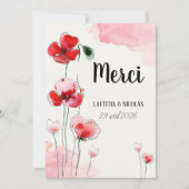 "Coquelicots"-handelskaart Bedankkaart (Voorkant)