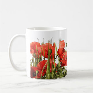 Coquelicots op Mug en kop. Koffiemok