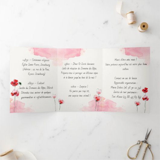 Coquelicots-programma Drieluik Programma (Binnen)