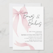 Coquete pink bow Bachelorette Party Kaart (Voorkant)