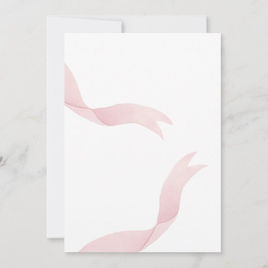 Coquete pink bow Birthday invitation Kaart (Achterkant)
