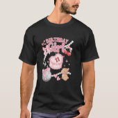 Coquette 11e Verjaardag Meisje Boog Roze Kersen Te T-shirt (Voorkant)