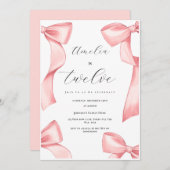 Coquette 12e Verjaardag Meisje Roze Boog 13e 18e Kaart (Voorkant / Achterkant)