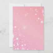 Coquette 1st Birthday Invitations Pink Bow  Kaart (Achterkant)