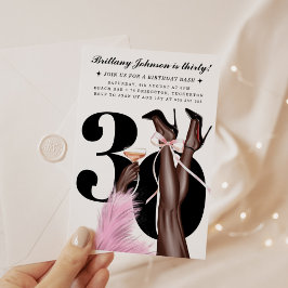Coquette 30ste verjaardag kaart