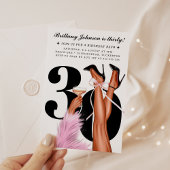 Coquette 30ste verjaardag kaart