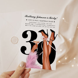 Coquette 30ste verjaardag kaart
