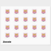 Coquette 3e klas eerste dag terug naar school meis ronde sticker (Vel)