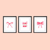 Coquette 5x7 Roze Bogen Schattigee Baby Meisje Est Muurkunst Sets