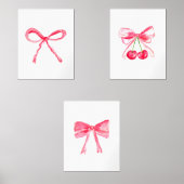 Coquette 8x10 Roze Bogen Schattigee Baby Girl Nurs Muurkunst Sets (Voorkant)