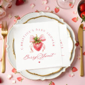 Coquette Aardbei Baby shower Servet