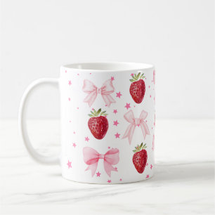 Coquette Aardbei Mok Cottagecore Schattige Girly