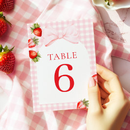Coquette Aardbei Tafel Nummers Kaart