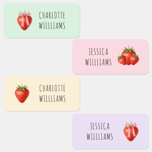 Coquette Aardbei Terug naar School Kleding Kinder Labels (Groep)