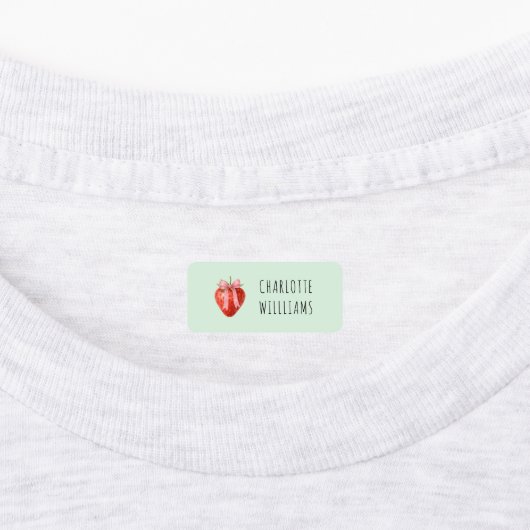 Coquette Aardbei Terug naar School Kleding Kinder Labels (Aangebracht)