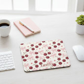 Coquette Aesthetic Mouse Pad Cherry Red Bows  Muismat