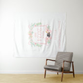 Coquette Afstuderen Crest w / Bow Foto Achtergrond Wandkleed (In Situ (horizontaal))