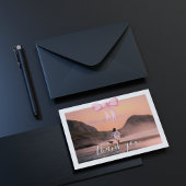 Coquette Afstuderen foto boog dank u kaart Notitiekaartje