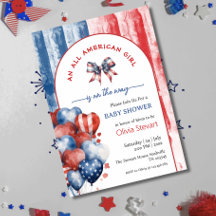 Coquette  All American Girl 4 juli baby shower