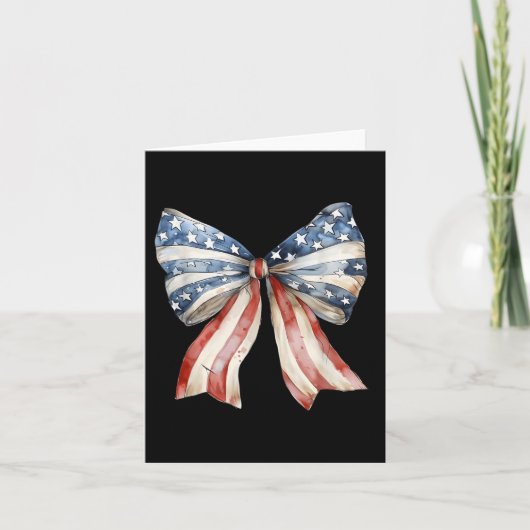 Coquette American Bow Independence Day Shirt Kaart (Voorkant)