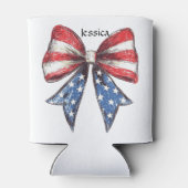 Coquette Amerikaanse boog gepersonaliseerd Blikjeskoeler (Achterkant)