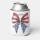 Coquette Amerikaanse boog gepersonaliseerd Blikjeskoeler (Blikje Achterkant)