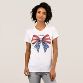Coquette Amerikaanse boog gepersonaliseerd T-shirt (Voorkant volledig)