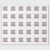 Coquette Amerikaanse Vlag Coquette Bow 4 juli Cadeaupapier (Vlak)