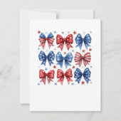 Coquette Amerikaanse Vlag Coquette Strik 4 Juli  Bedankkaart (Voorkant)