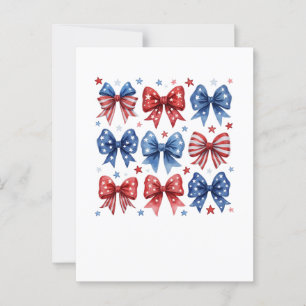 Coquette Amerikaanse Vlag Coquette Strik 4 juli  Briefkaart