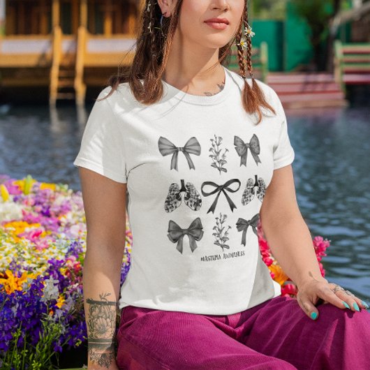 Coquette Astma Awareness B&W allergie T-shirt