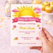 coquette baby girl shower kaart