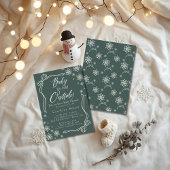 Coquette Baby is Koud buiten groen baby shower Kaart