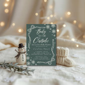 Coquette Baby is Koud buiten groen baby shower Kaart