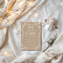 Coquette Baby it's Cold outside taupe babyshower