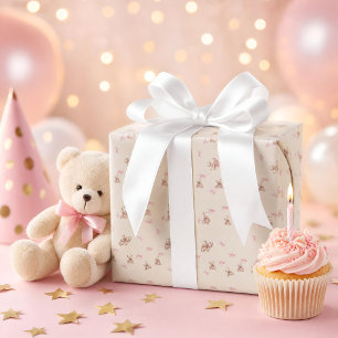 Coquette Baby Meisje Inpakpapier — Teddys &