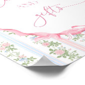 Coquette Baby shower Kaarten en geschenken Poster (Hoek)