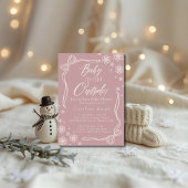 Coquette Baby zijn Koud buiten roze baby shower Kaart