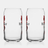 Coquette Baddie Aesthetic with Red Ribbon Blikvorm Glas (Links)