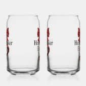 Coquette Baddie Aesthetic with Red Ribbon Blikvorm Glas (Rechts)