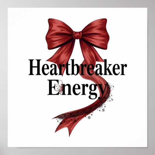 Coquette Baddie Aesthetic with Red Ribbon Poster (Voorkant)