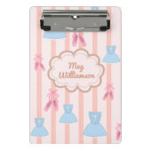 Coquette Ballet gepersonaliseerde naam Mini Klembord (Voorkant)