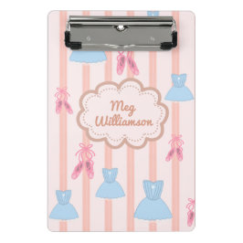 Coquette Ballet gepersonaliseerde naam Mini Klembord