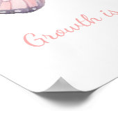 Coquette Balletcore Licht Roze Vlinder Poster (Hoek)