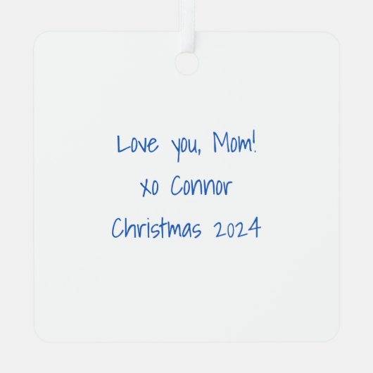 Coquette Baseball Mom Floral Chinoiserie Krans Metalen Ornament (Achterkant)