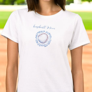 Coquette Baseball Mom Floral Chinoiserie Krans T-shirt