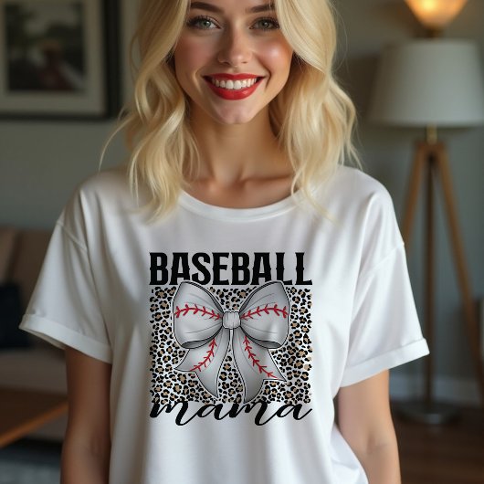 Coquette Baseball Mom T-shirt