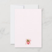 Coquette Berry eerste verjaardag Bedankkaart (Achterkant)