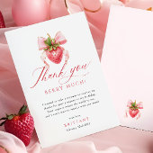 Coquette Berry eerste verjaardag Bedankkaart