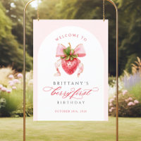 Coquette Berry Eerste Verjaardag DIGITALE poster